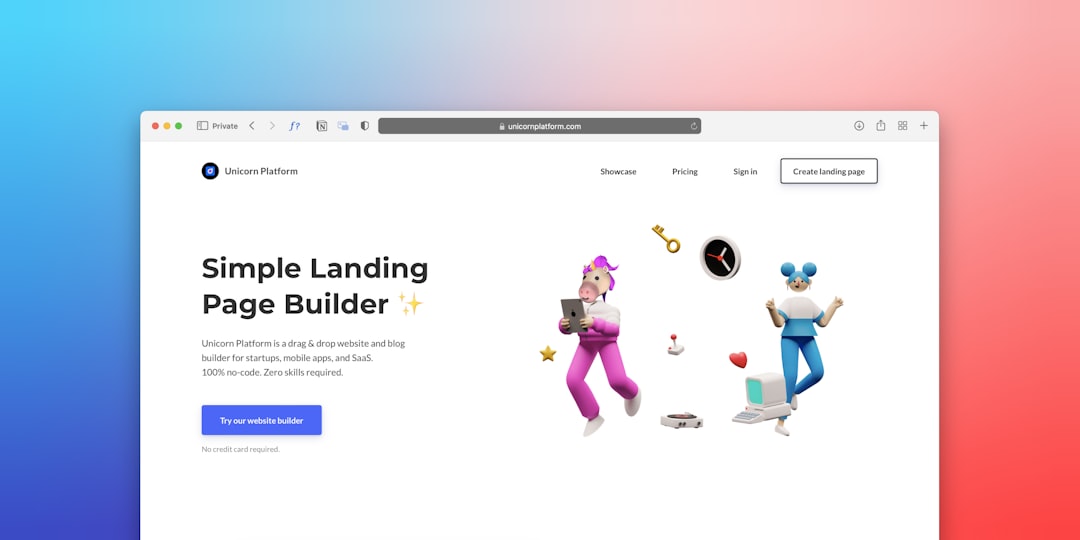 Simple landing page builder interface showing a clean, focused web page design — Photo by Unicorn Platform on Unsplash